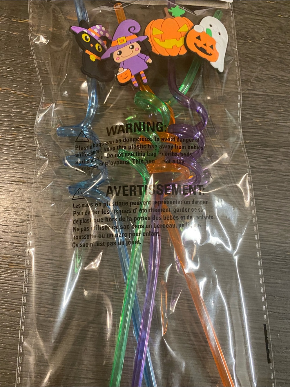 Halloween Decorative Spiral Drink Stirrers - Assorted Colors